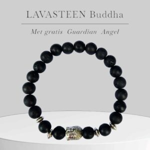 Lavasteen Armband Buddha