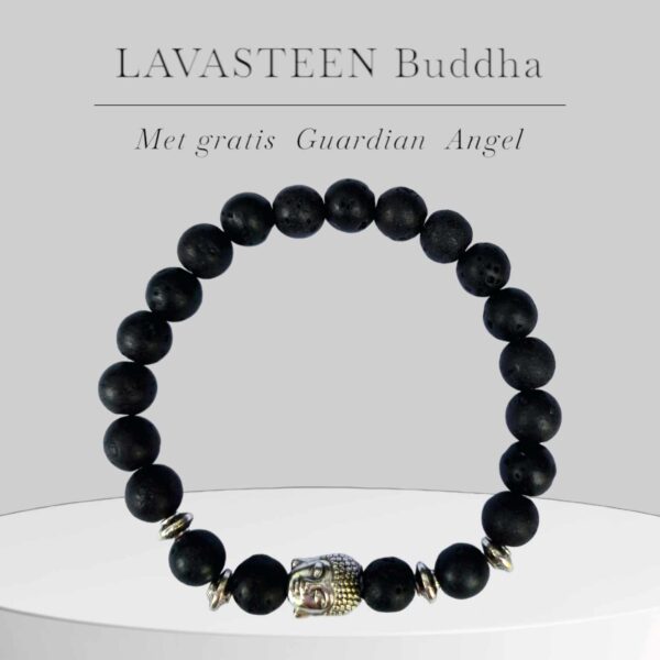 Lavasteen Armband Buddha